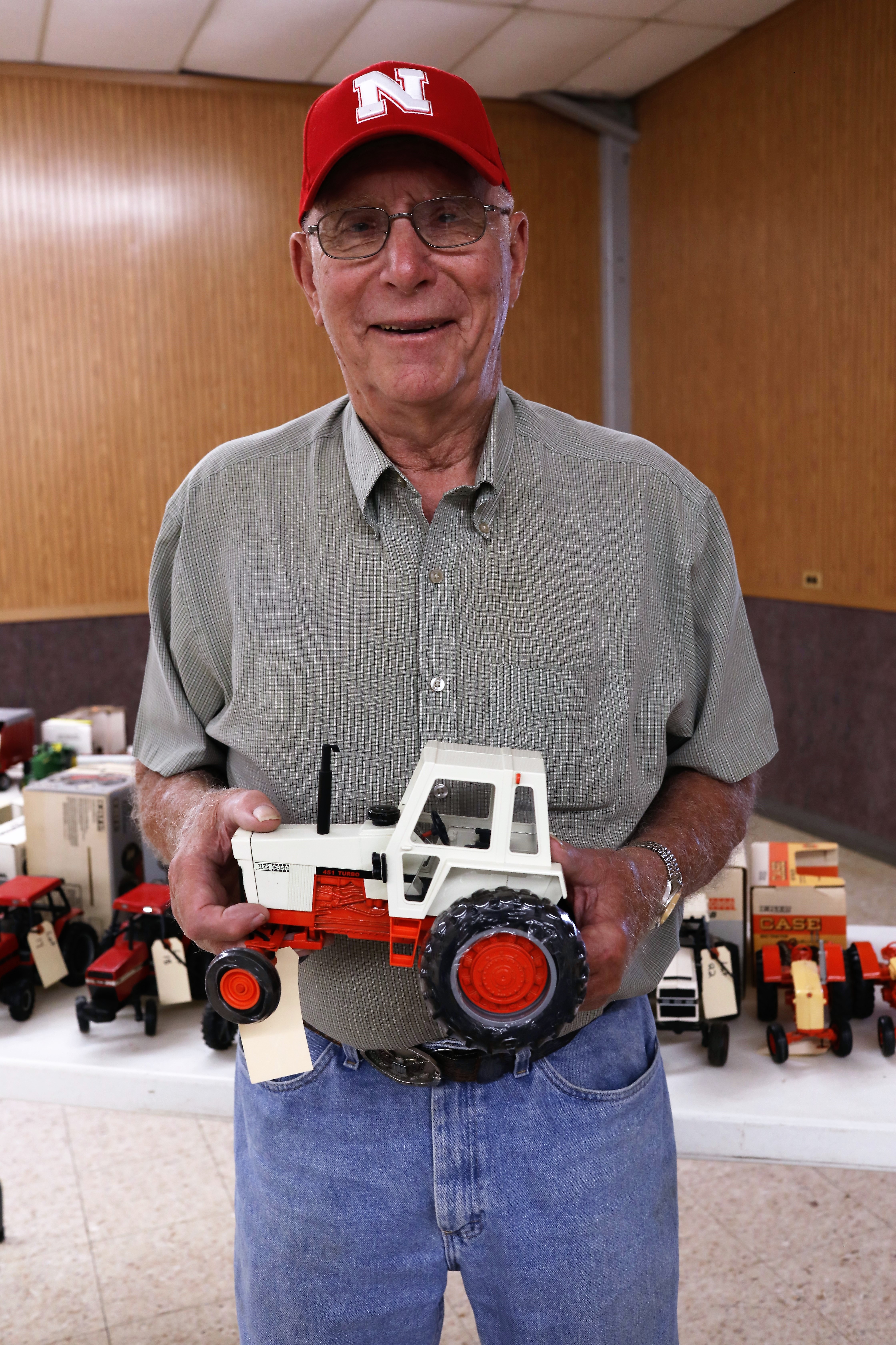Norm Mortensen is pictured with one of his Case IH tractors
