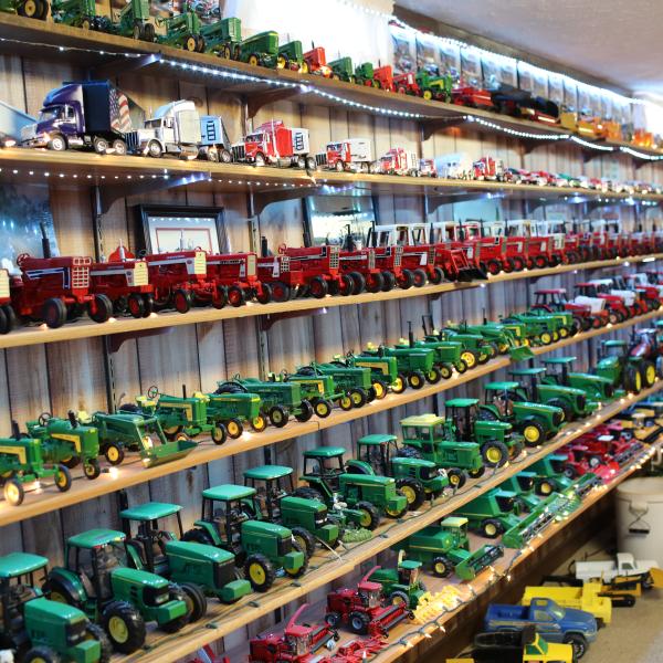 Toy tractor collection display